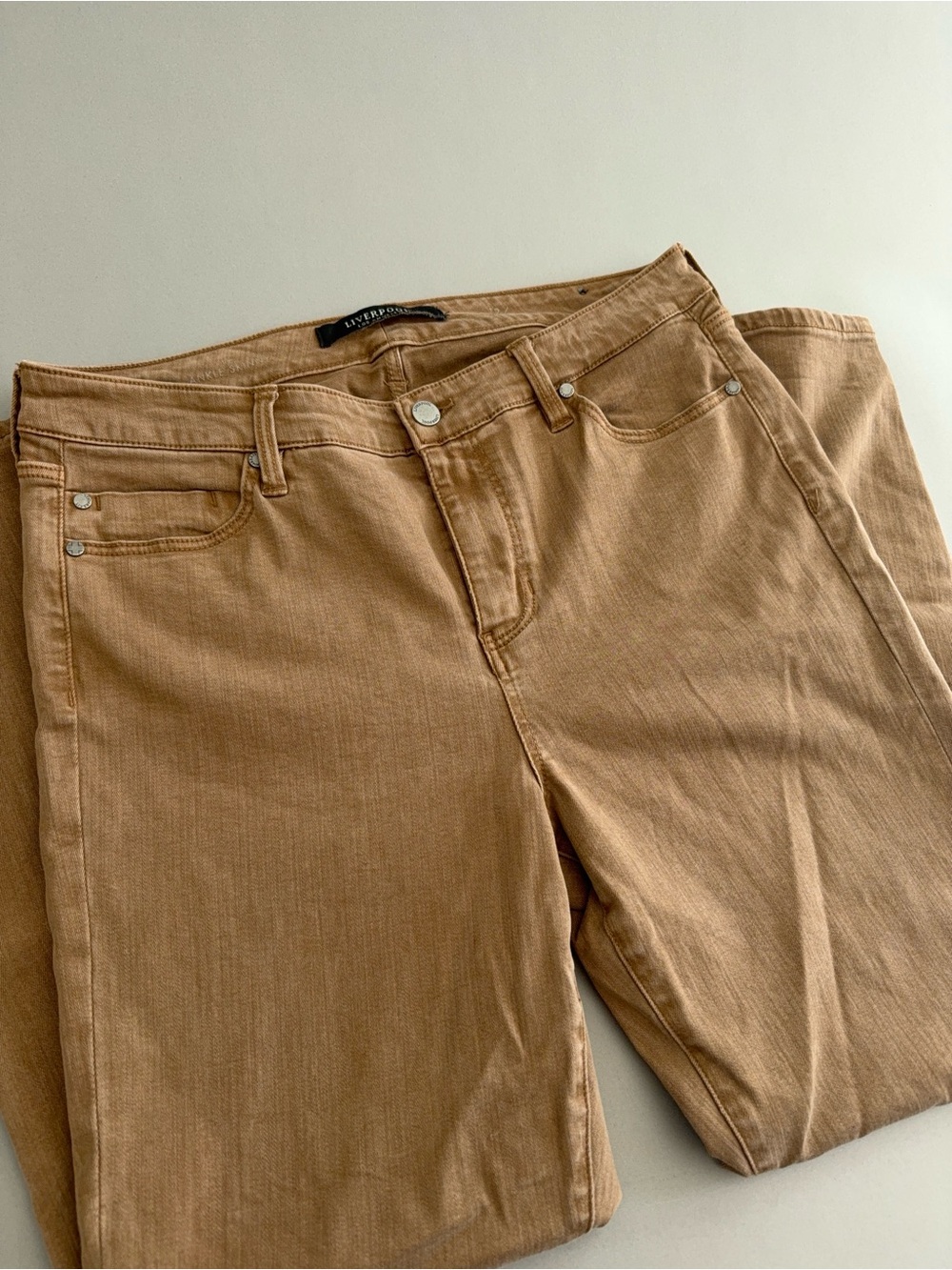 Liverpool Jeans Company Skinny Pants in Camel Tan